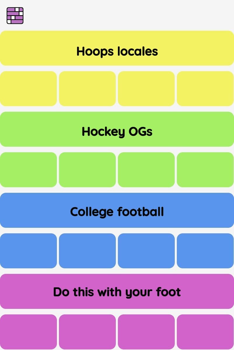 NYT Connections Sports Edition hints and answers today October 12, 2024 #19