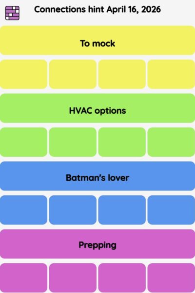 Connections NYT - Connections hint -NYT Connections hints April 16, 2026 with answer